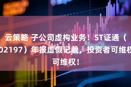 云策略 子公司虚构业务！ST证通（002197）年报虚假记载，投资者可维权！
